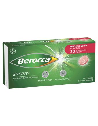 Berocca Energy Original Berry Effervescent Tablets 30 Pack