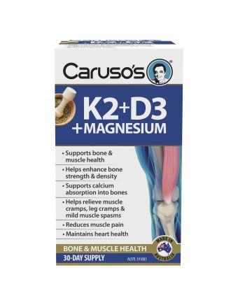 Carusos Vitamin K2 + D3 + Magnesium 30 Tablets