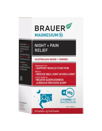 Brauer Magnesium+ Night + Pain Relief 24 Sachets