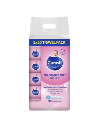 Curash Wipe Fragrance Free 20 X 5 Pack