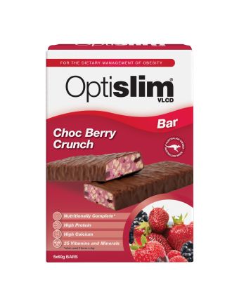 OptiSlim VLCD Bar Choc Berry Crunch 5 Pack