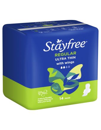 Stayfree Regular Ultra Thin With Wings 14 Pads