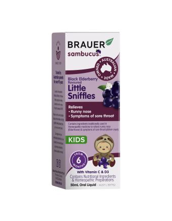 Brauer Sambucus Black Elderberry Kids Little Sniffles 50ml