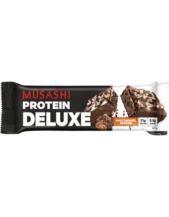Musashi Deluxe Protein Bar Choc Caramel Brownie 60g