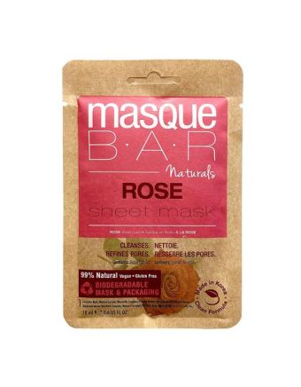 Masque Bar Naturals Cleansing Rose Face Sheet Mask