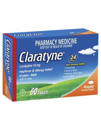 Claratyne Allergy Hayfever Relief Antihistamine Tablets 60 Pack
