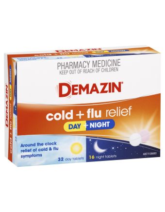 Demazin Cold & Flu Relief Day + Night 48 Tablets