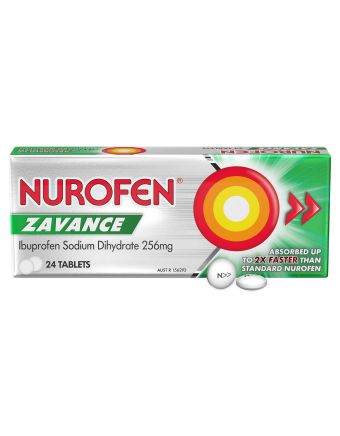 Nurofen Zavance 256mg Ibuprofen 24 Tablets