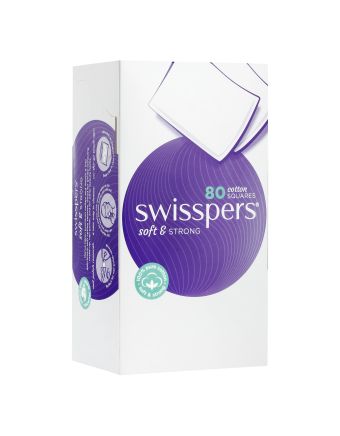 Swisspers Cotton Squares 80 Pack 