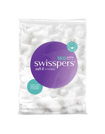 Swisspers Cotton Wool Balls 160 Pack 