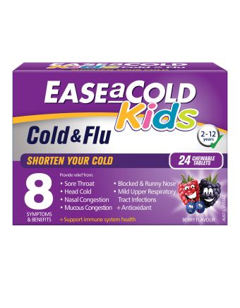 Ease A Cold Kids Cold & Flu 24 Chewable Tablets