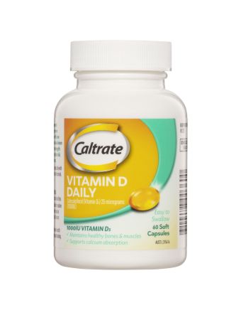 Caltrate Vitamin D 1000IU 60 Capsules