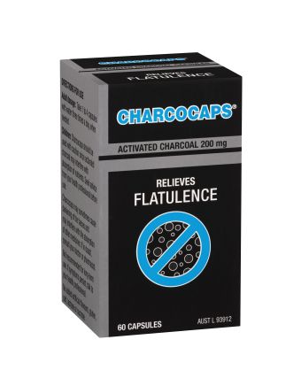 Charcocaps Activated Charcoal 200mg 60 Capsules