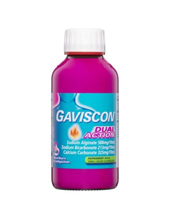 Gaviscon Dual Action Heartburn & Indigestion Relief Peppermint 300ml