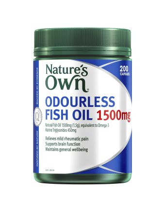 Nature's Own Odourless Fish Oil 1500Mg 200 Capsules