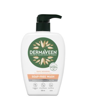 DermaVeen Daily Nourish Soap-Free Wash 500mL