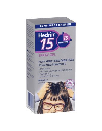 Hedrin 15 Spray Gel Lice Treatment 100mL