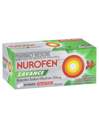 Nurofen Zavance 256mg Ibuprofen 48 Tablets