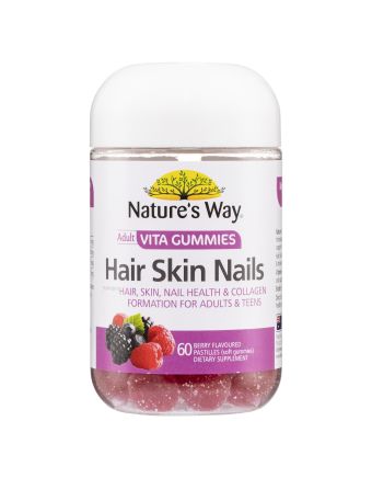 Nature's Way Adult Hair Skin Nails 60 Vita Gummies