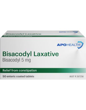 ApoHealth Bisacodyl Laxative 5mg 50 Tablets