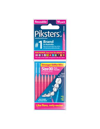Piksters Interdental Brush Size 00 Pink 10 Pack 