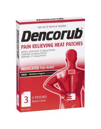 Dencorub Pain Relieving Heat Patch 3 Pack