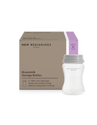 New Beginnings Breastmilk Storage Bottles 180ml 6 Pack