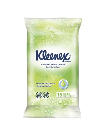 Kleenex Wet Wipes Anti-Bacterial 15
