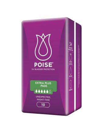 Poise Extra Plus Pad 10 Pack