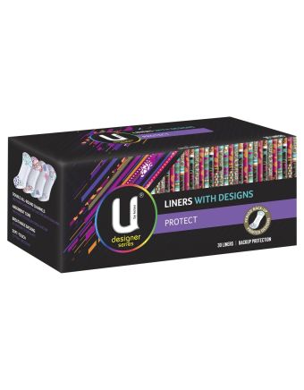U By Kotex Protect Liners with Design 30 Pack