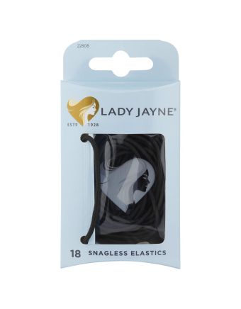 Lady Jayne Black Snagless Elastics 18 Pack