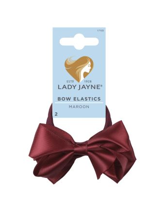 Lady Jayne Bow Elastics Pack 2 Maroon