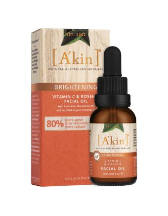 A'kin Brightening Vitamin C & Rosehip Facial Oil 20mL