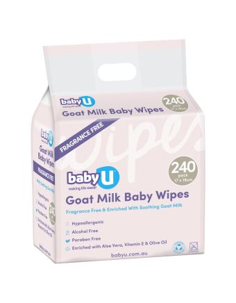 Baby U Goat Wipes 240 Pack