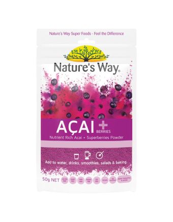 Nature's Way Superfoods Acai + Berries Powder 50g