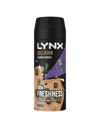 Lynx Deodorant Aerosol Collision Leather + Cookies 165mL