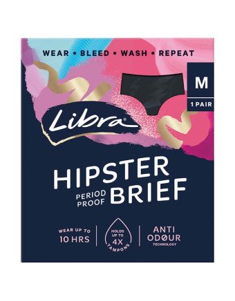 Libra Underwear Hipster Period Proof Brief Medium 1 Pair