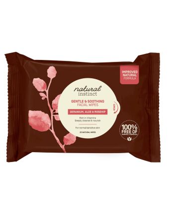Natural Instinct Gentle & Soothing Facial Wipes 25/Pack