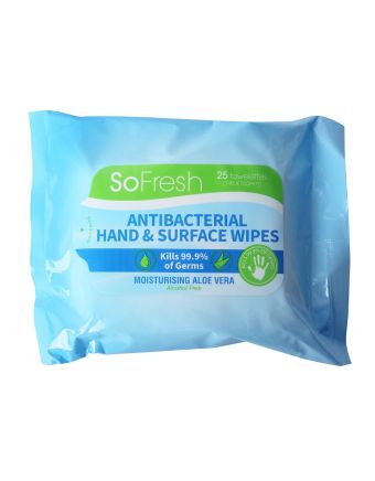 SO FRESH ANTI BACT HAND & SURFACE 25 WIPES
