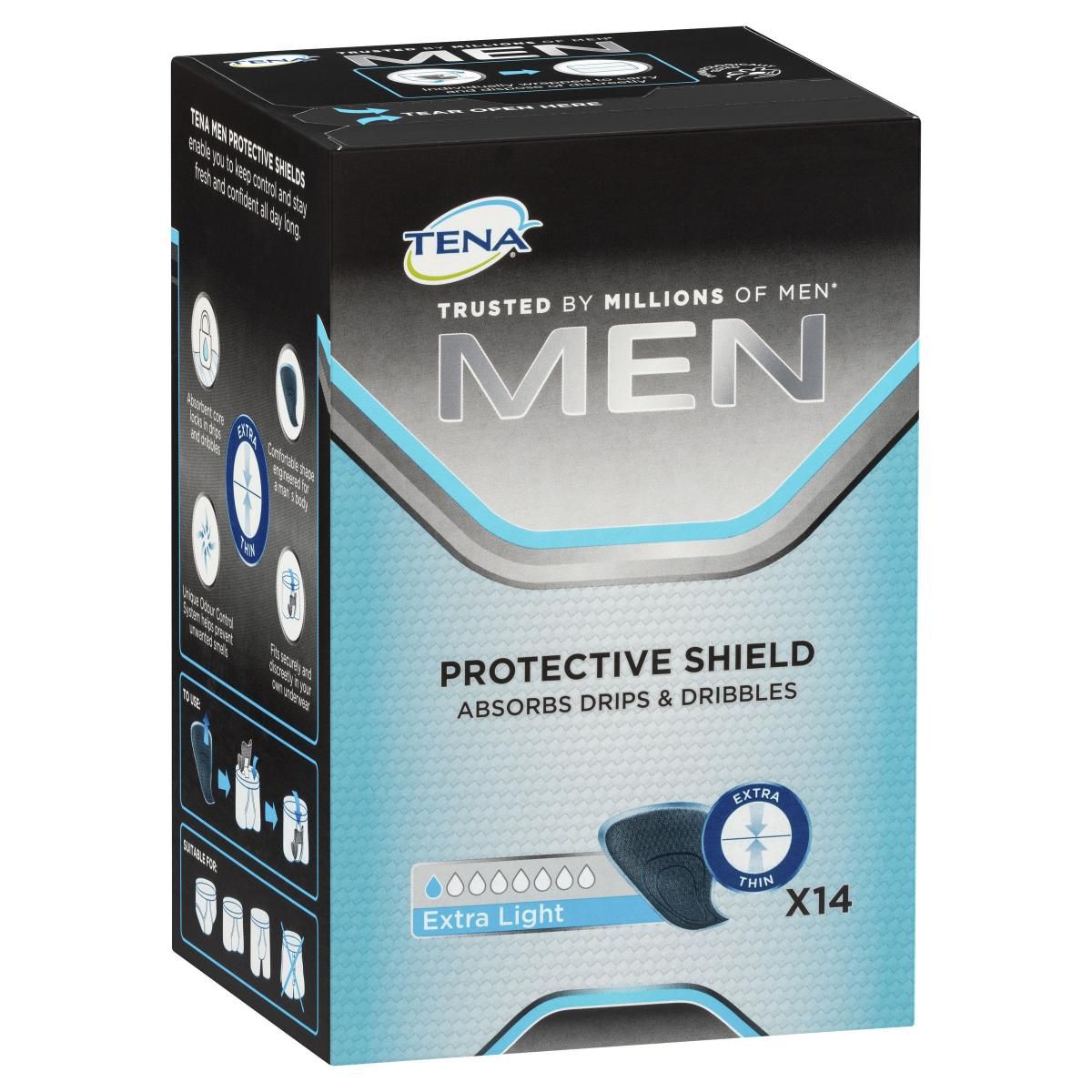 Tena Men Active Fit Protective Shield Extra Light, 14 pièces