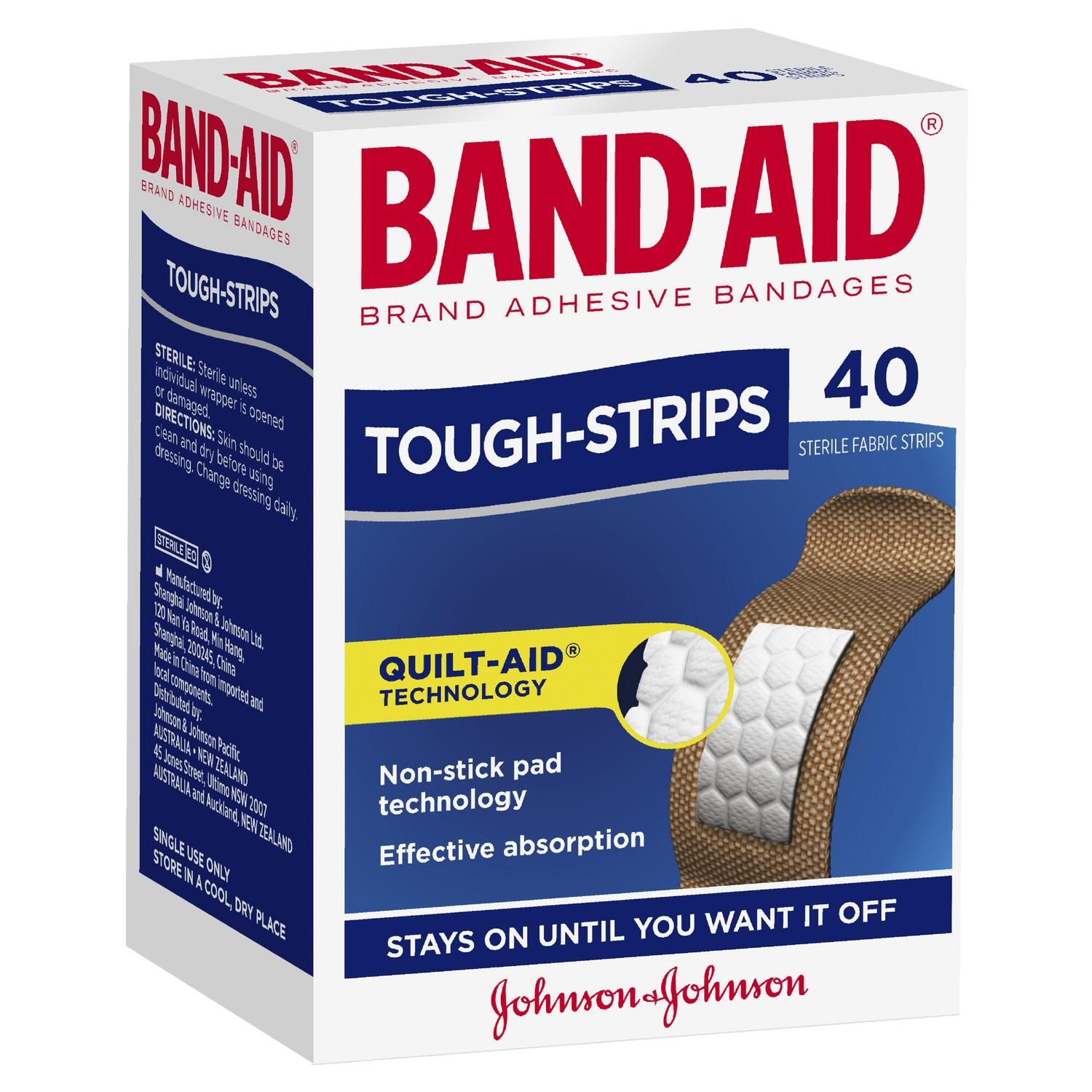BAND-AID TOUGH STRIPS REGULAR 40PK - Direct Chemist Outlet