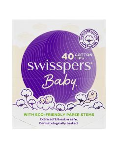 Swisspers Baby Cotton Tips Paper Stems 40 Pack