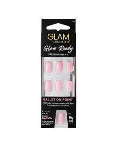 Manicare Glam Ready Pre-Glued Nails Ballet on Point 30pcs