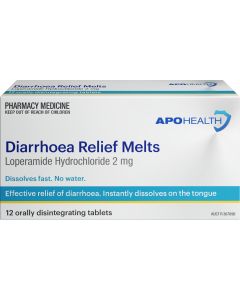 ApoHealth Diarrhoea Relief Melts 12 Pack