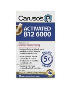 Caruso's Natural Health Activated B12 6000 60 Tablets