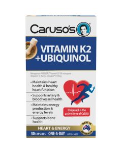 Caruso's Natural Health Vitamin K2 plus Ubiquinol 30 Capsules