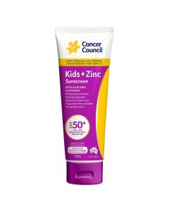 Cancer Council Kids + Zinc  SPF50+ Sunscreen 75ml