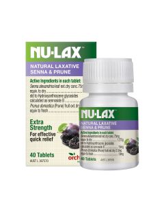 Nulax Natural Laxative with Senna & Prunes 40 Tablets