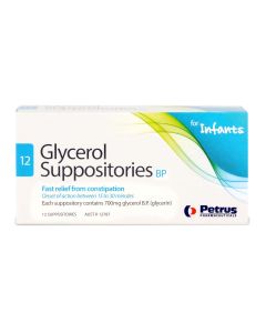 Glycerol Suppositories For Infants 12 Pack