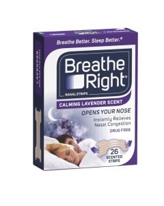 Breathe Right Nasal Strips Tan Lavender 26 Strips